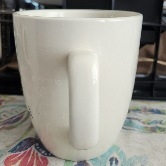 Rae Dunn White Ceramic Mug with "On Dasher" Reindeer Design - Picture 7 of 7